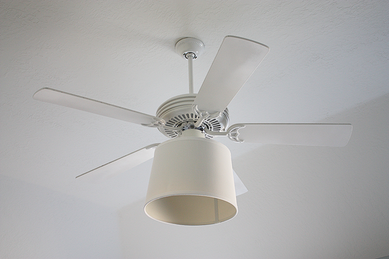 Diy Ceiling Fan Drum Shade Upgrade, Ceiling Fan With Drum Light Shade