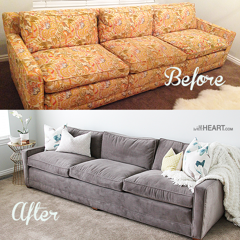sofa before after