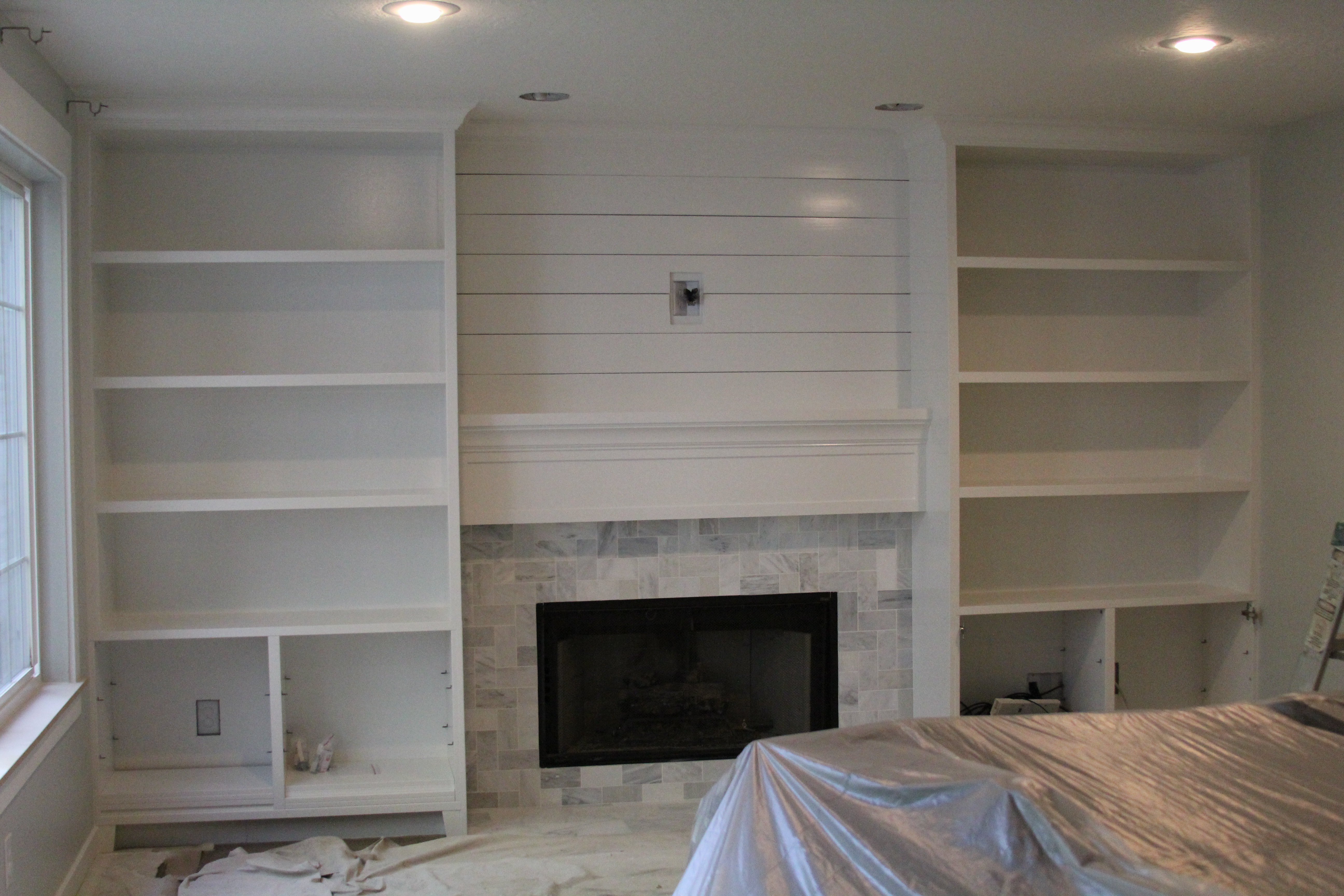 How To Build A Tv Wall Unit With Fireplace, How To Build Wall Shelves Around Fireplace