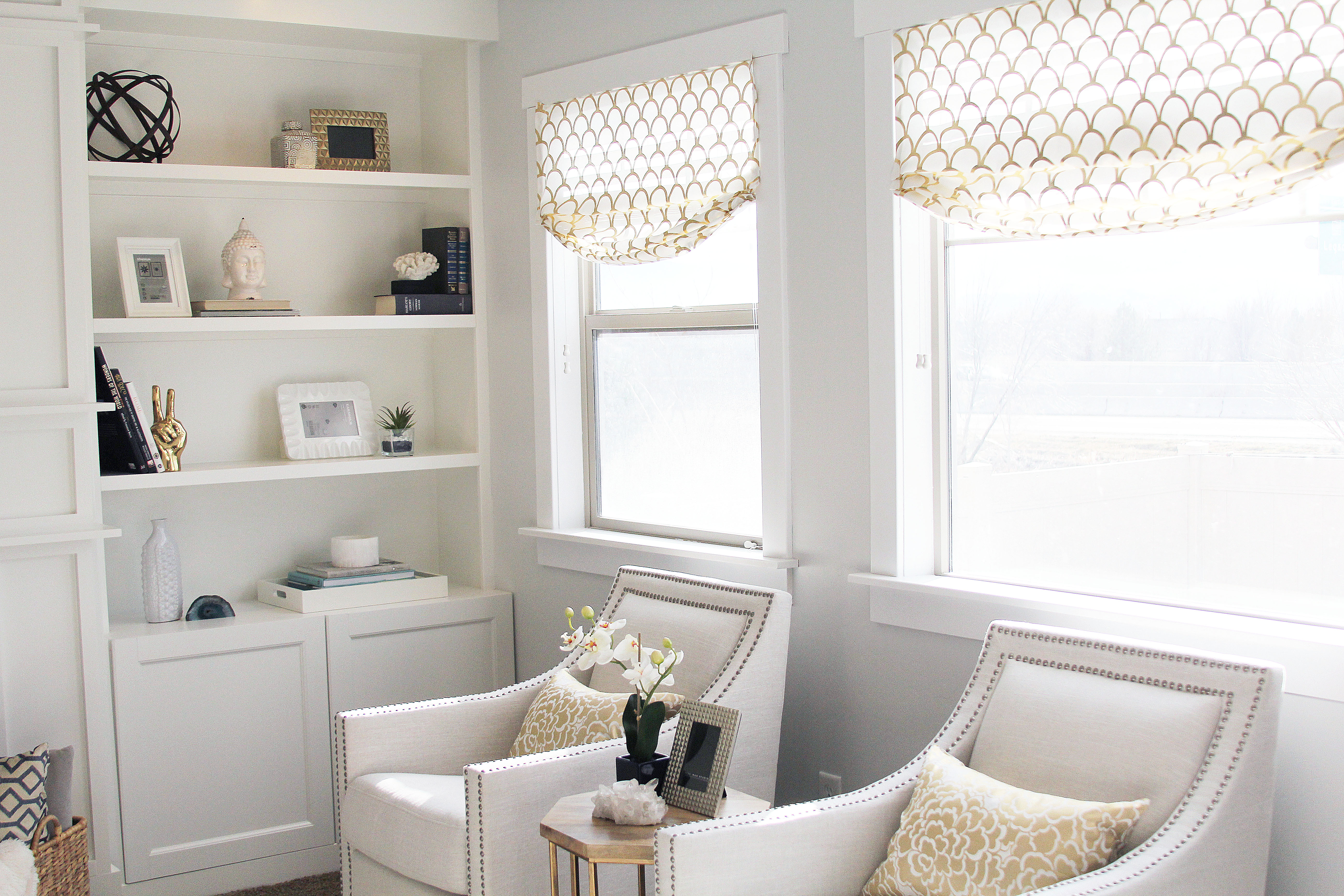 Diy Faux Relaxed Roman Shade In Client